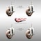 Service Caster 4 Inch 316SS High Temp Glass Filled Nylon 3/8 Inch Stem Caster Set Brake SCC SS316TS20S414-GFNSHT-TLB-381615-4 - alternate 2